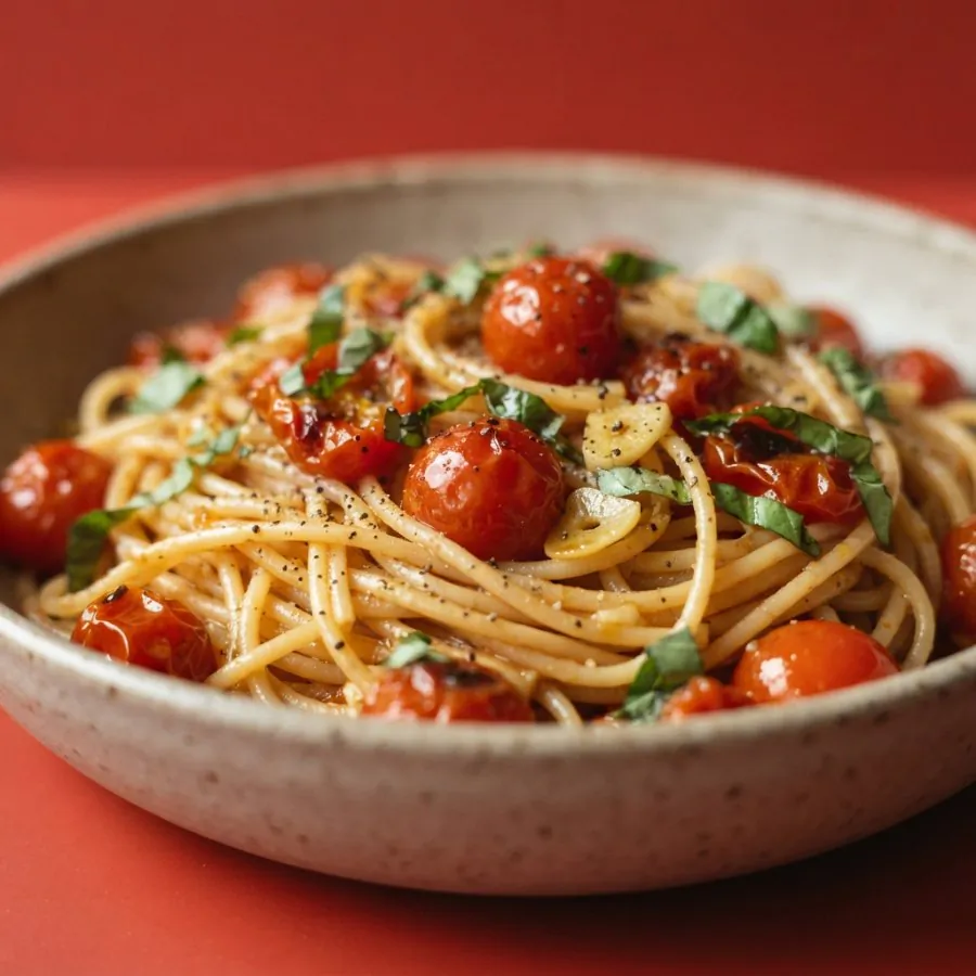 Cherry tomato and basil spaghetti, photo 2