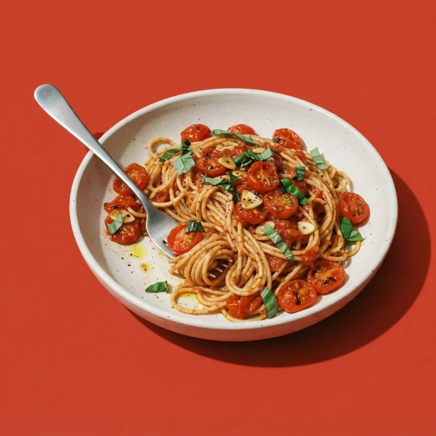 Cherry tomato and basil spaghetti, photo 3