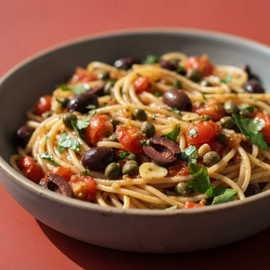 Olive and caper spaghetti, photo 2