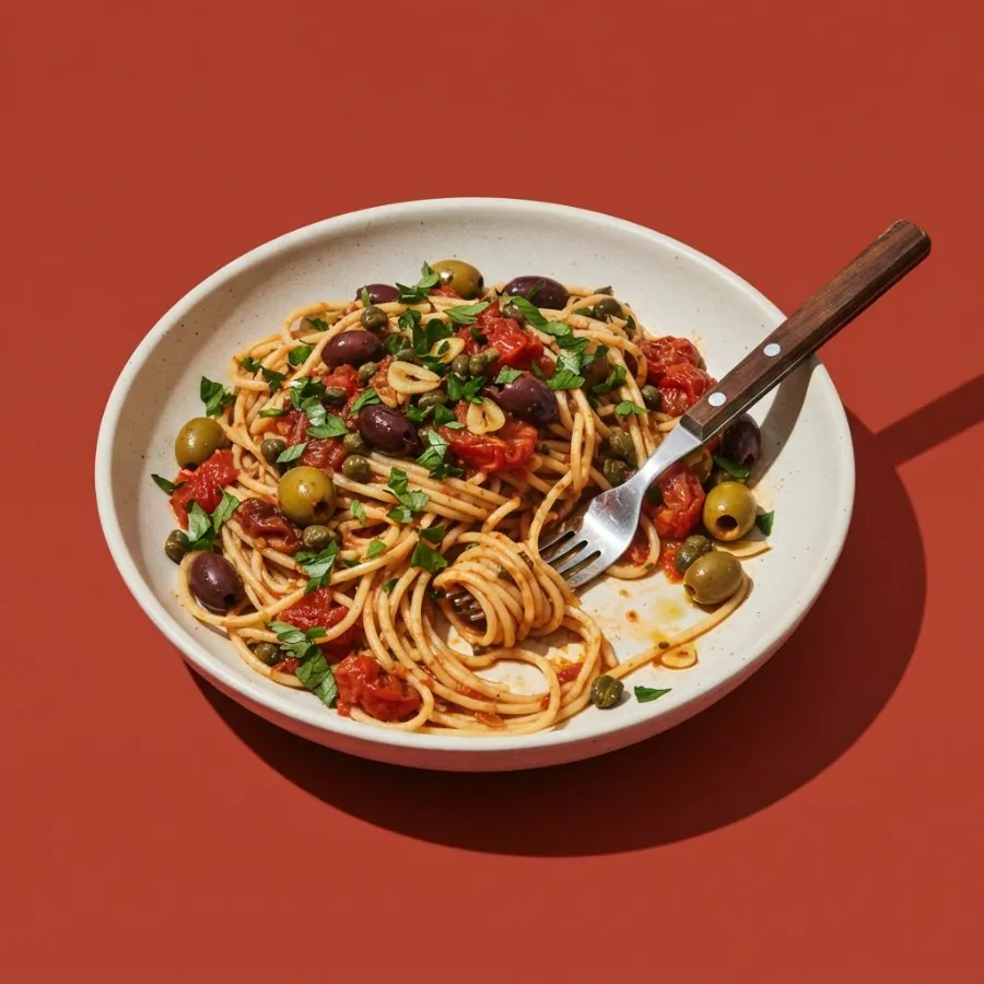 Olive and caper spaghetti, photo 3