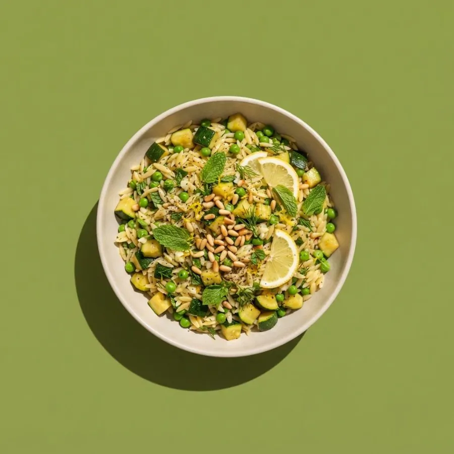 One-pot courgette and lemon orzo