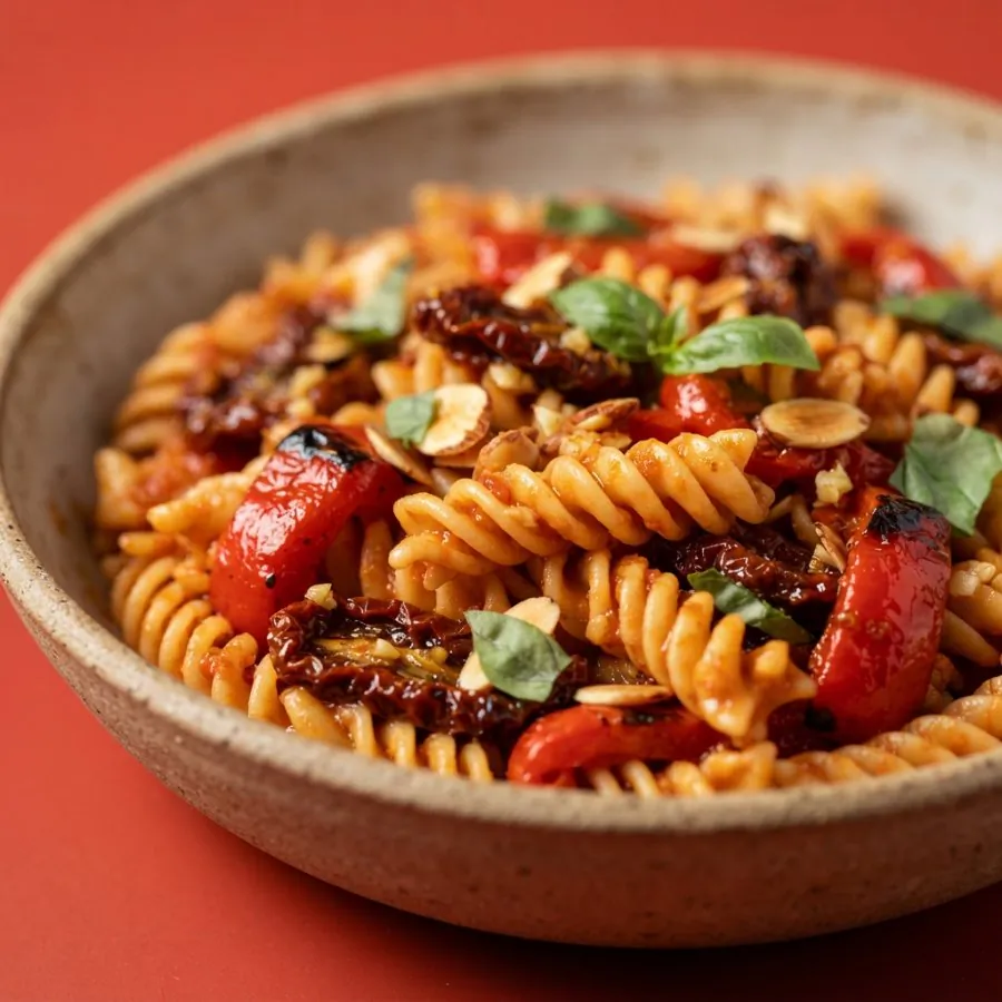 Red pepper and sun-dried tomato pasta, photo 2