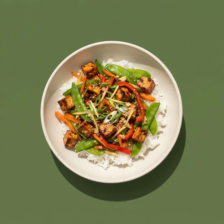Teriyaki tofu stir-fry