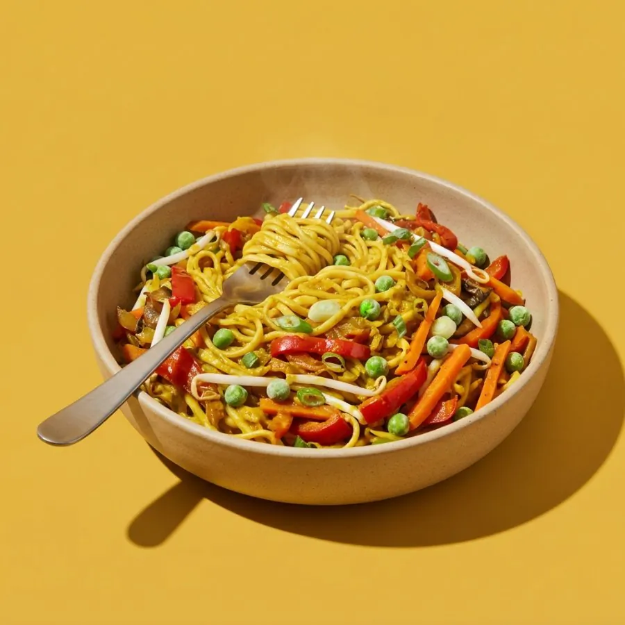 Curried rice noodles with vegetables, photo 3