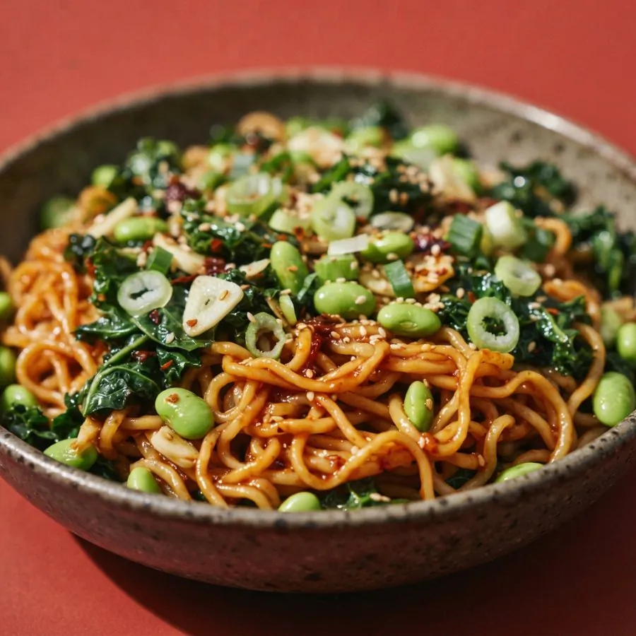 Gochujang noodles with kale and edamame, photo 2