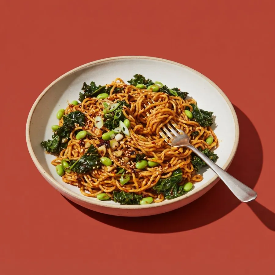 Gochujang noodles with kale and edamame, photo 3