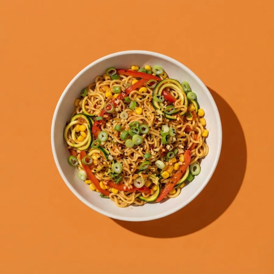 Sweet chilli courgette noodles