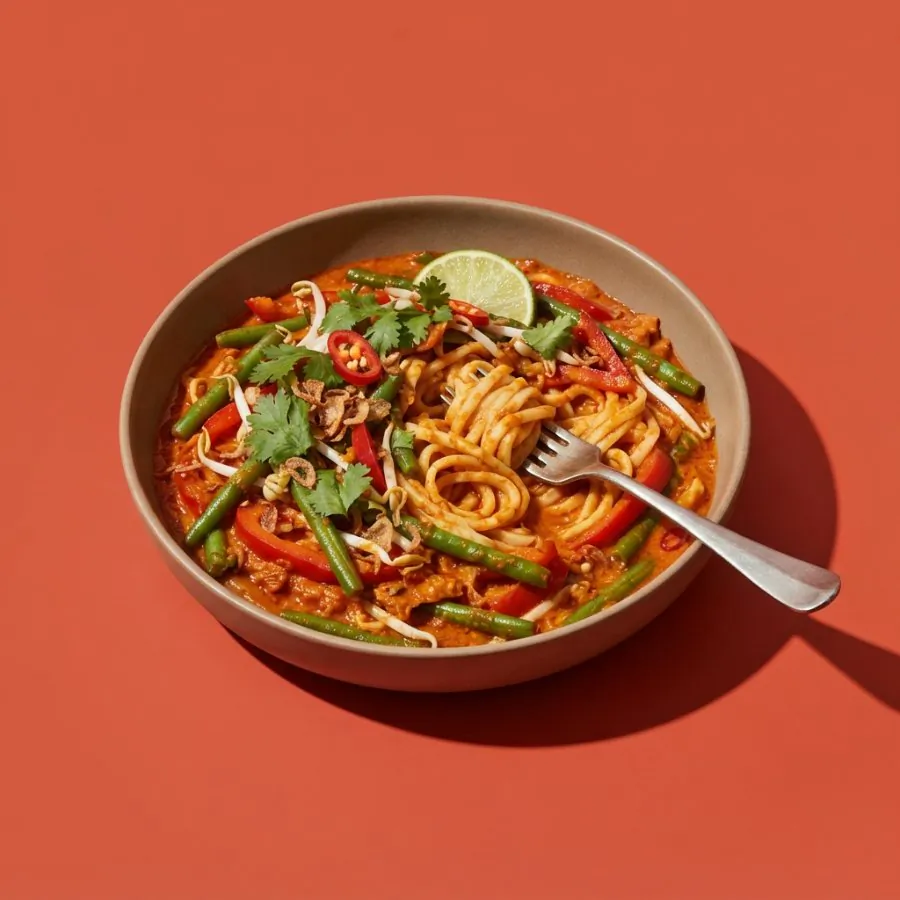 Red curry noodles with green beans, photo 3