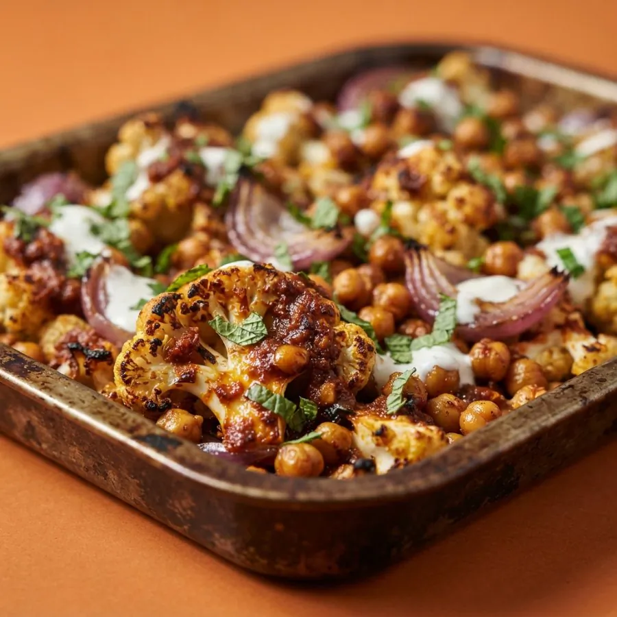 Assado de couve-flor e grão-de-bico com harissa, foto 2