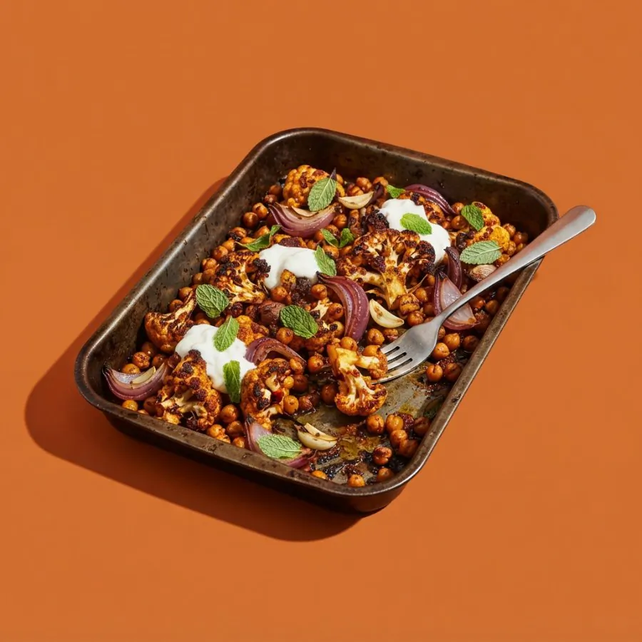 Assado de couve-flor e grão-de-bico com harissa, foto 3