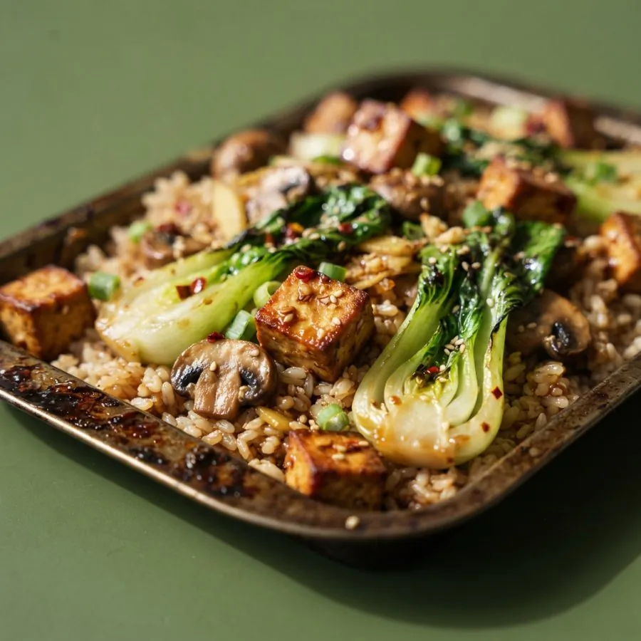 Soy and ginger tofu traybake with pak choi, photo 2