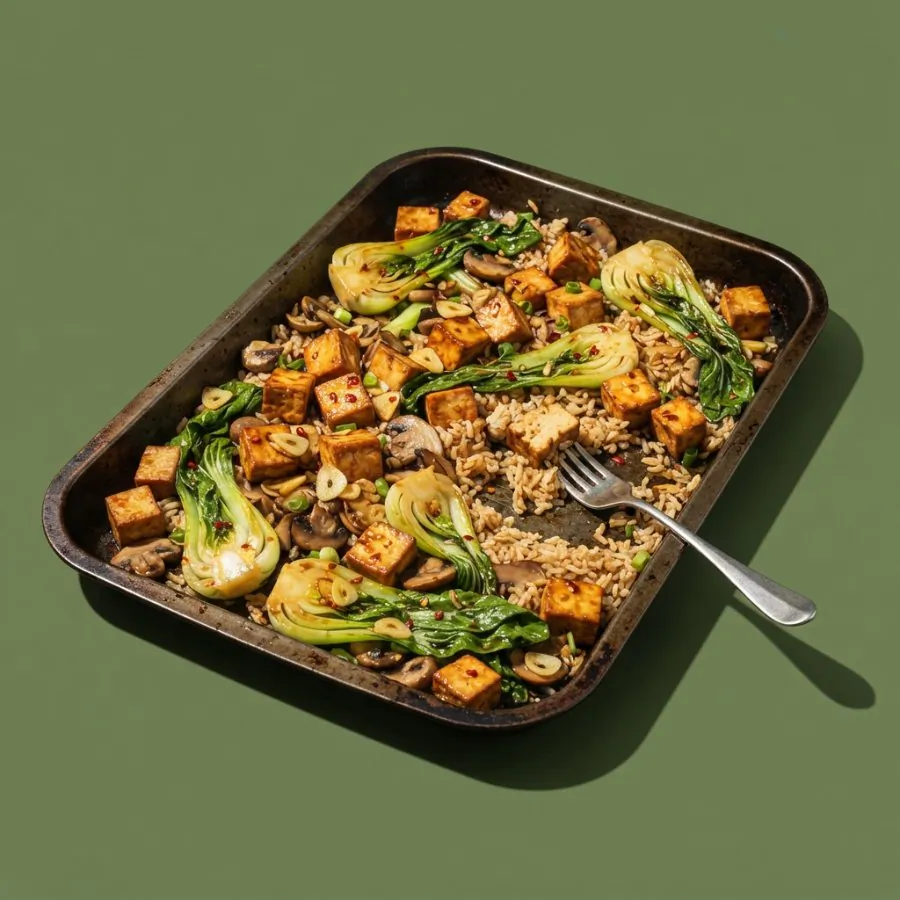 Soy and ginger tofu traybake with pak choi, photo 3