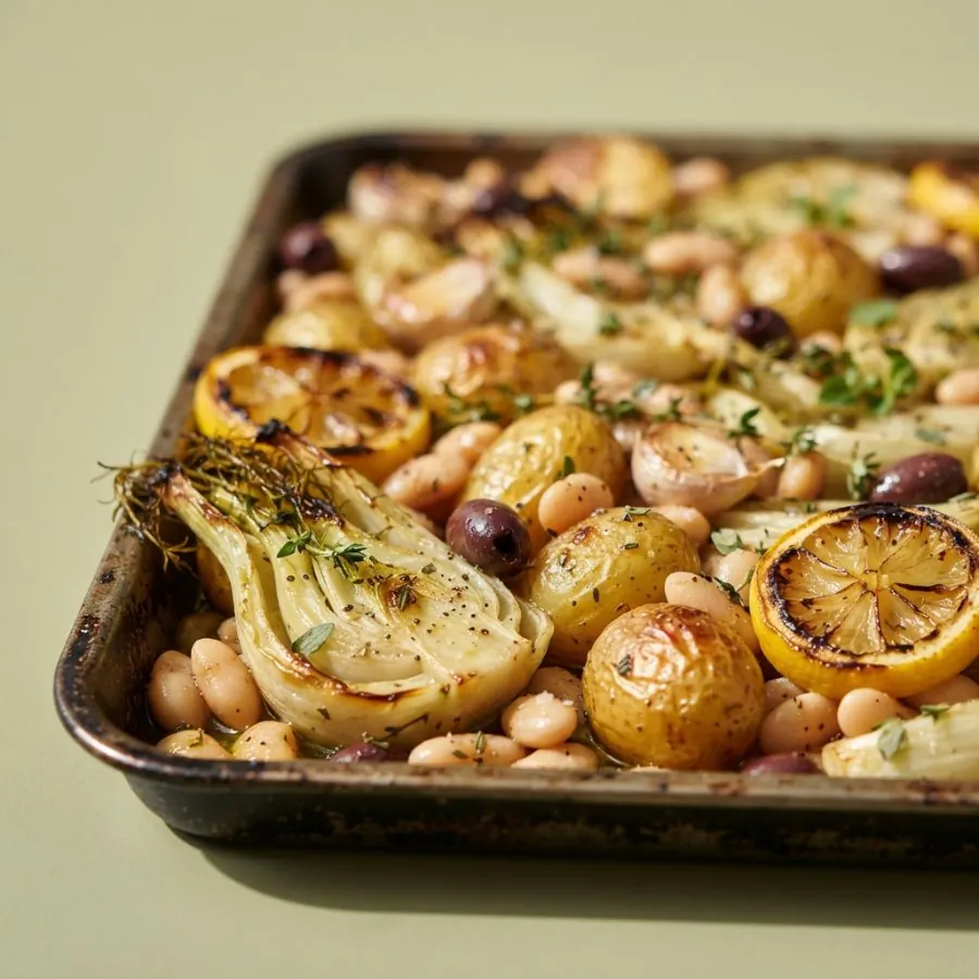 Fennel, potato and white bean traybake, photo 2