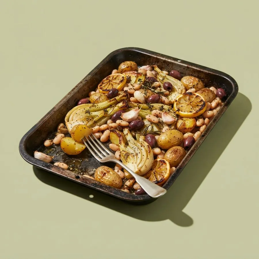 Fennel, potato and white bean traybake, photo 3