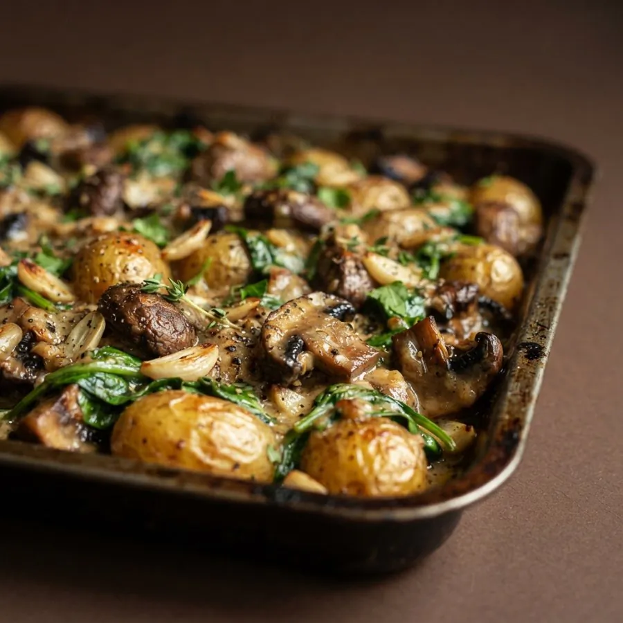 Garlic mushroom and potato traybake, photo 2