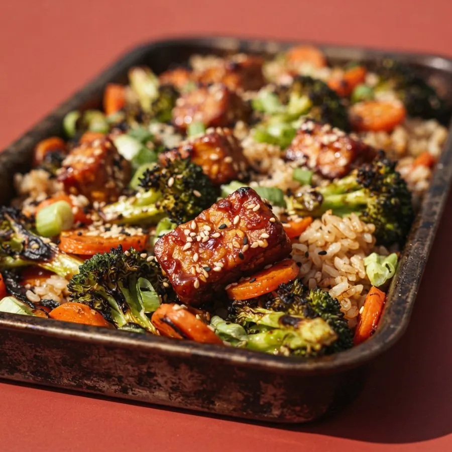Gochujang tempeh and broccoli traybake, photo 2