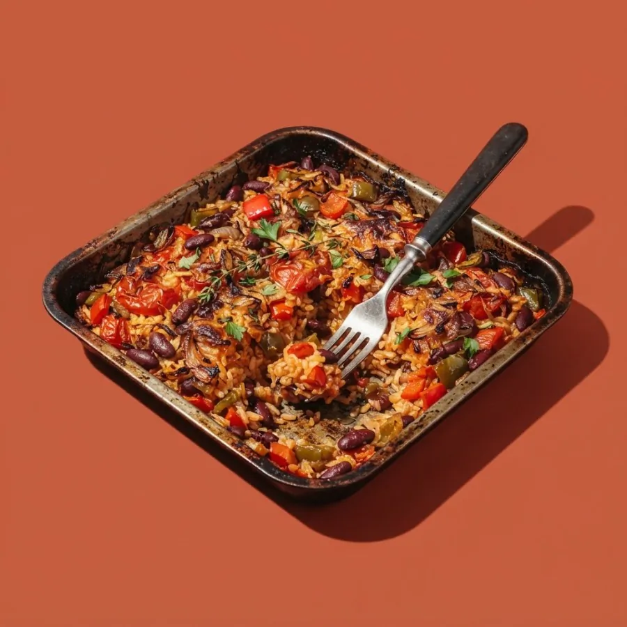 Baked tomato rice with peppers and beans, photo 3
