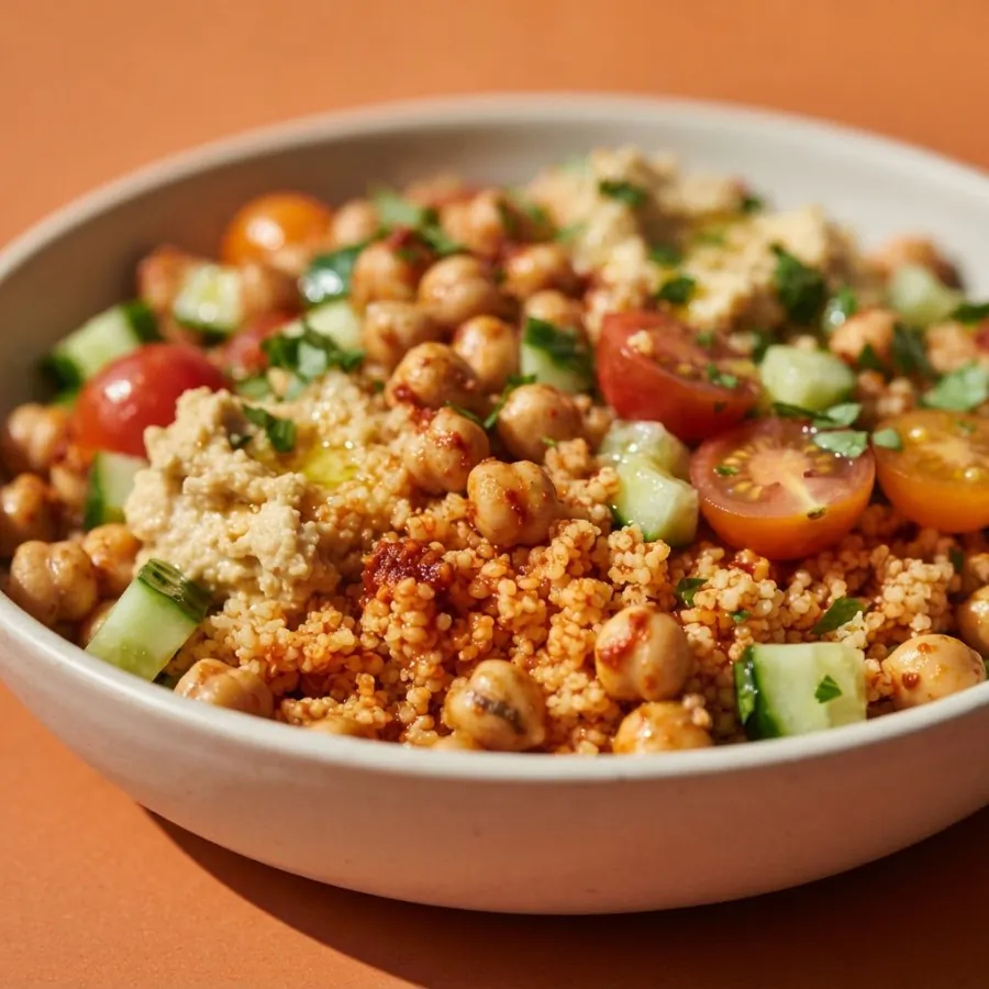 Harissa chickpea and couscous bowl, photo 2