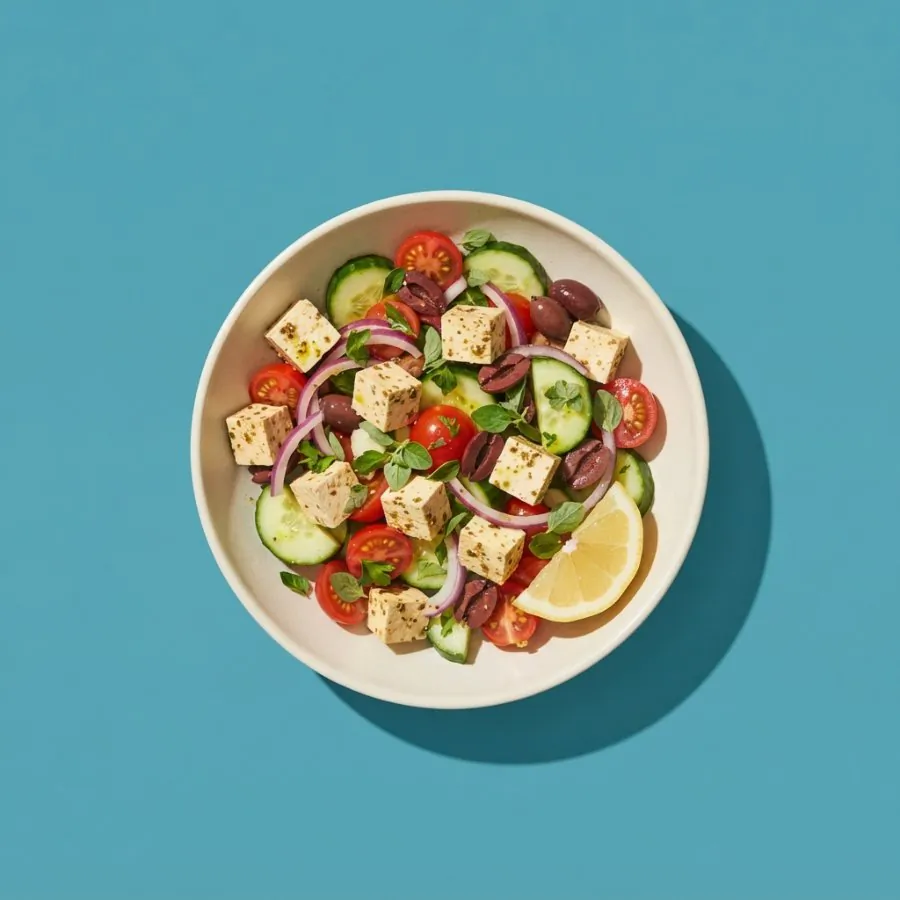 Salade à la grecque au tofu façon feta