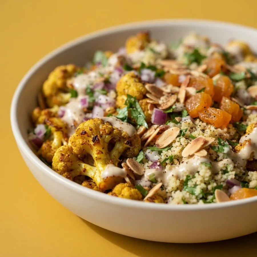 Ciotola di cavolfiore speziato e cuscus, foto 2