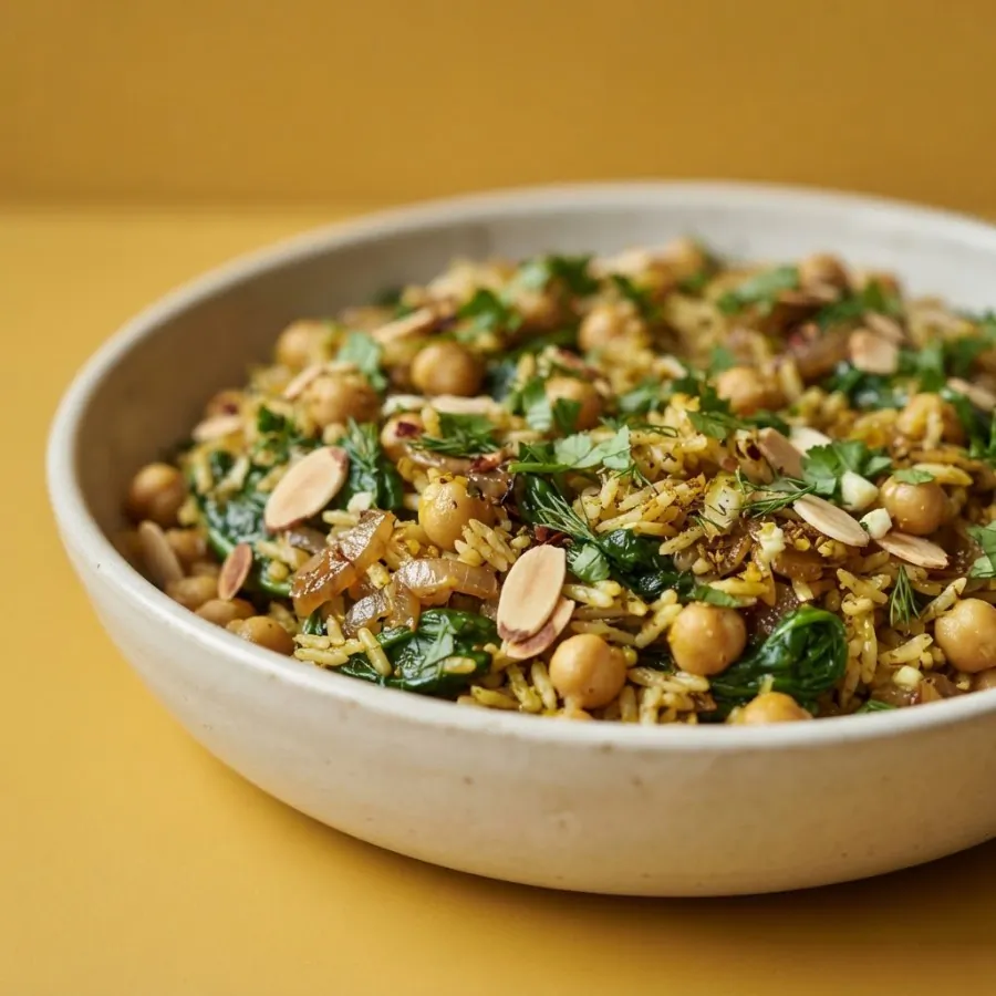 One-pot spinach and chickpea pilaf, photo 2