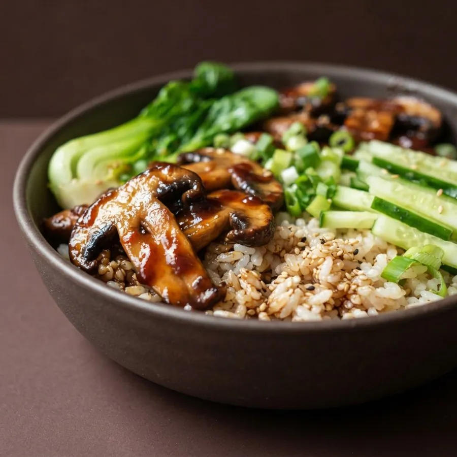 Hoisin mushroom rice bowl, photo 2