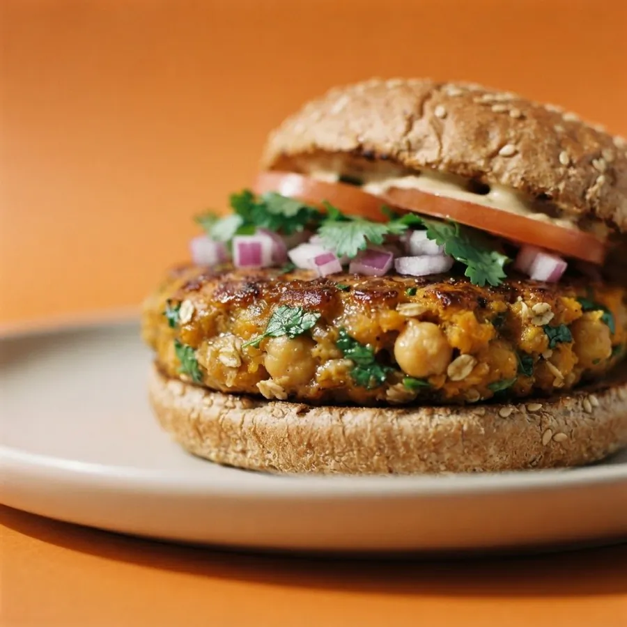 Sweet potato and chickpea burgers, photo 2