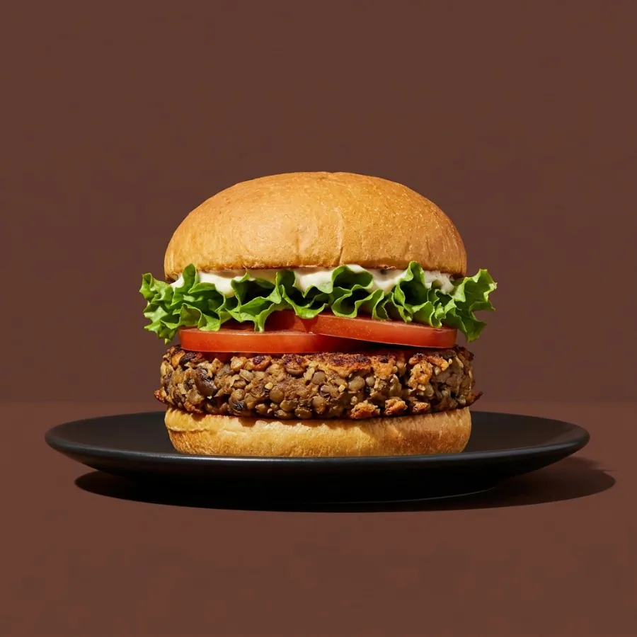 Lentil and mushroom burgers, photo 3