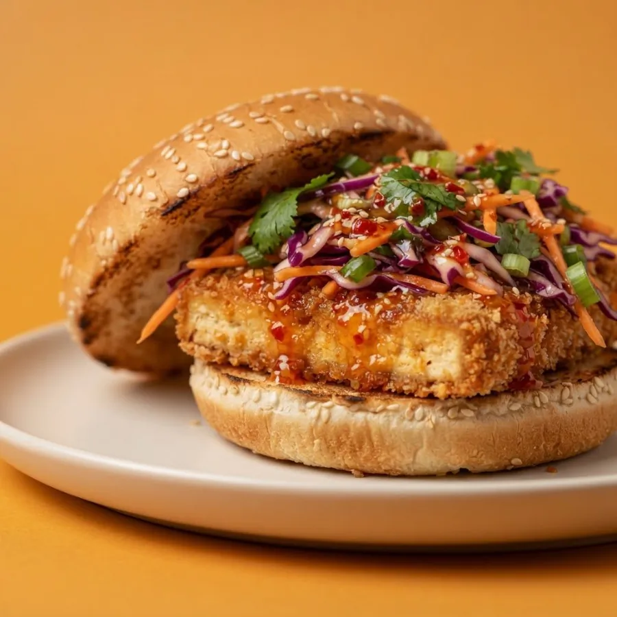 Crispy tofu buns with sweet chilli slaw, photo 2