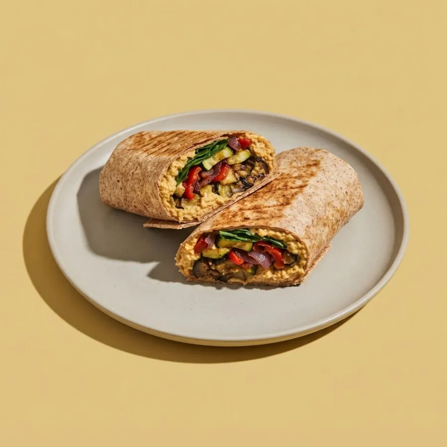 Hummus and roast vegetable wraps, photo 3