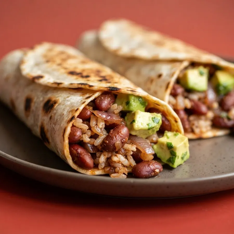 Bean and rice burritos, photo 2