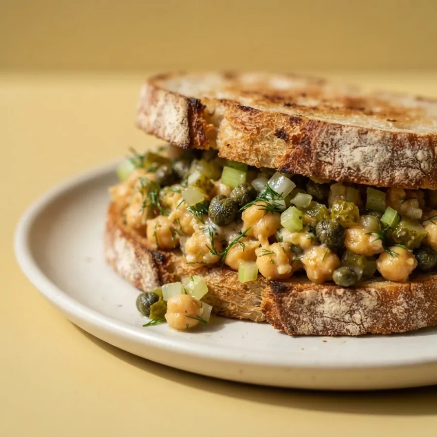 Smashed chickpea and caper sandwiches, photo 2
