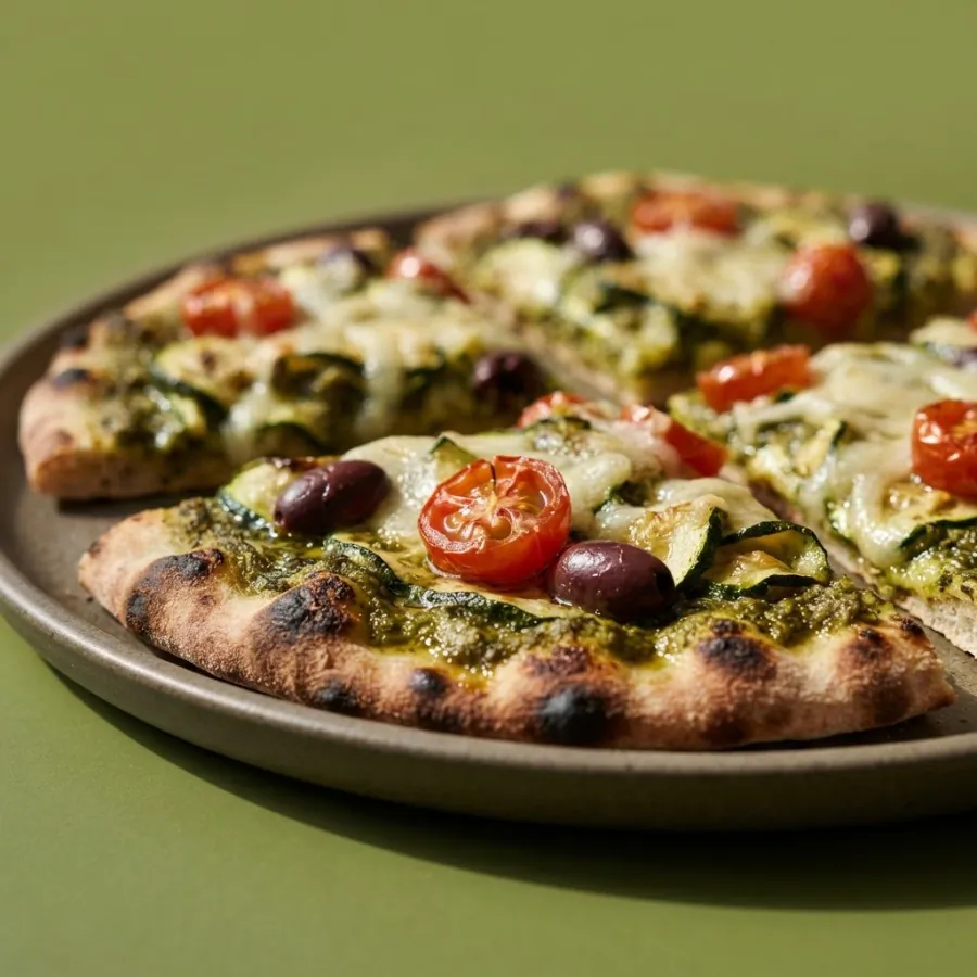Courgette and pesto flatbread pizzas, photo 2