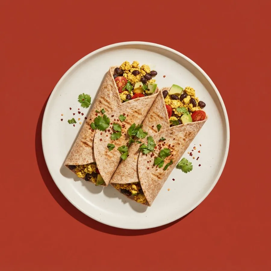 Black bean breakfast burritos