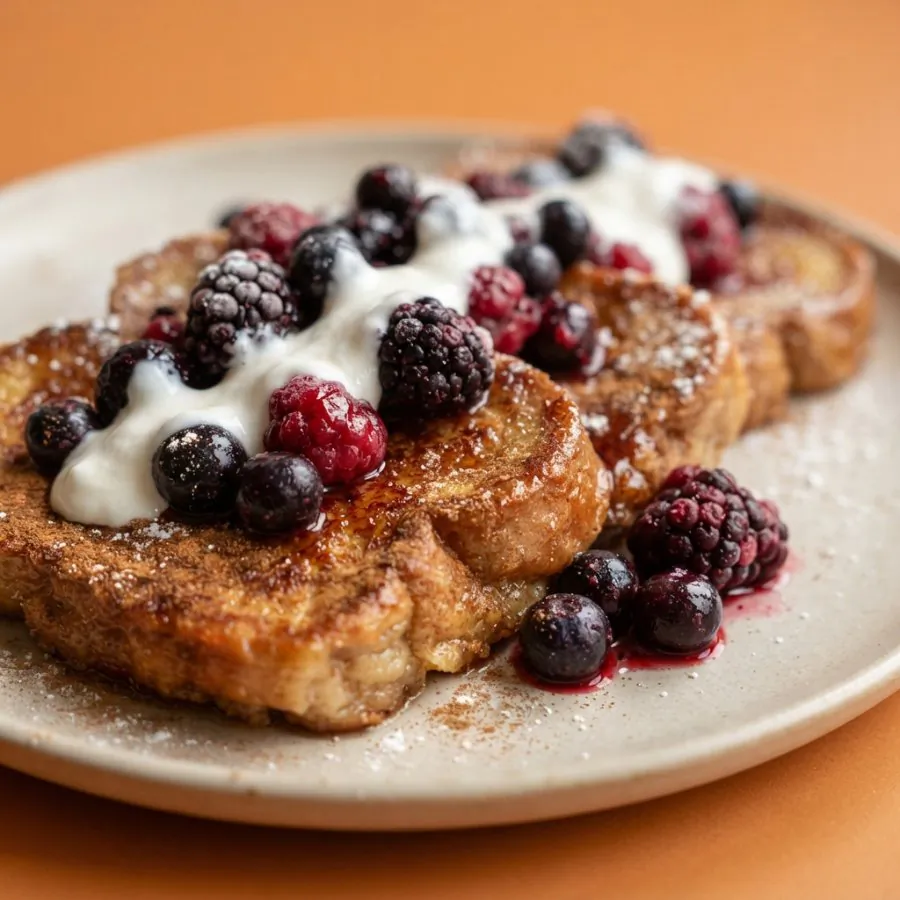 Cinnamon French toast with berries, photo 2
