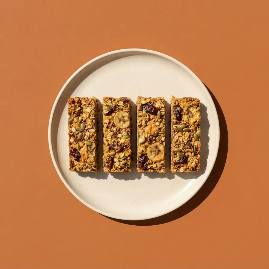Banana and oat breakfast bars