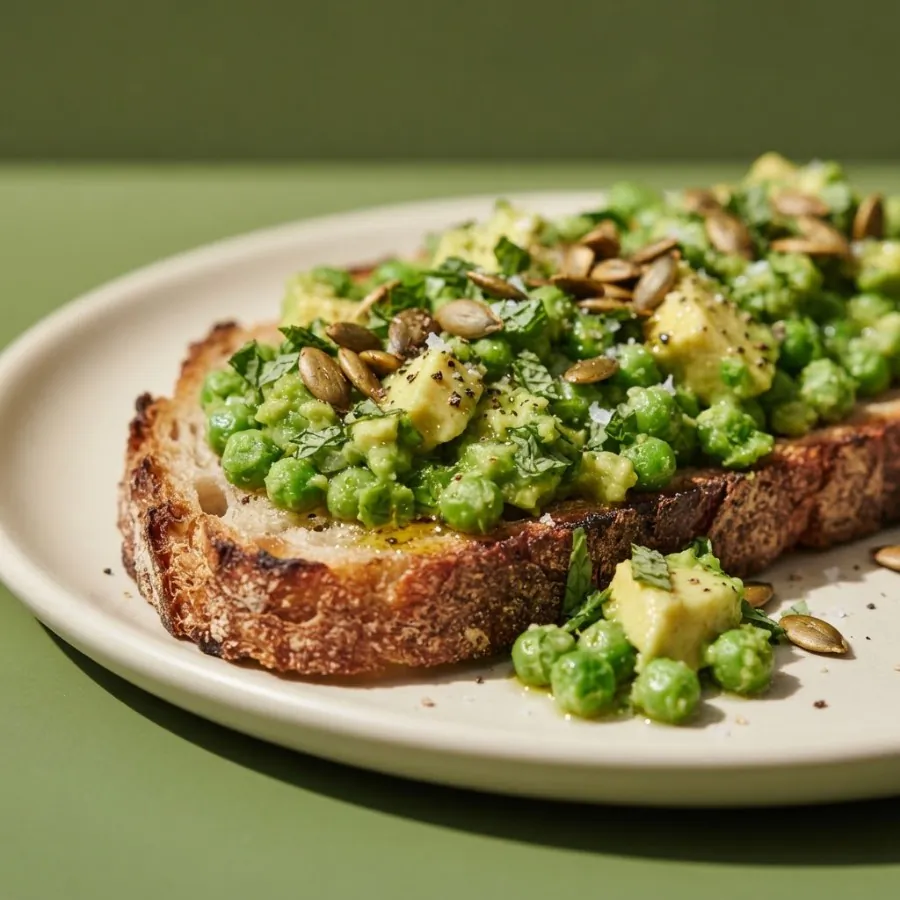 Smashed peas and avocado on toast, photo 2