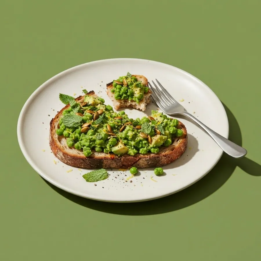 Smashed peas and avocado on toast, photo 3