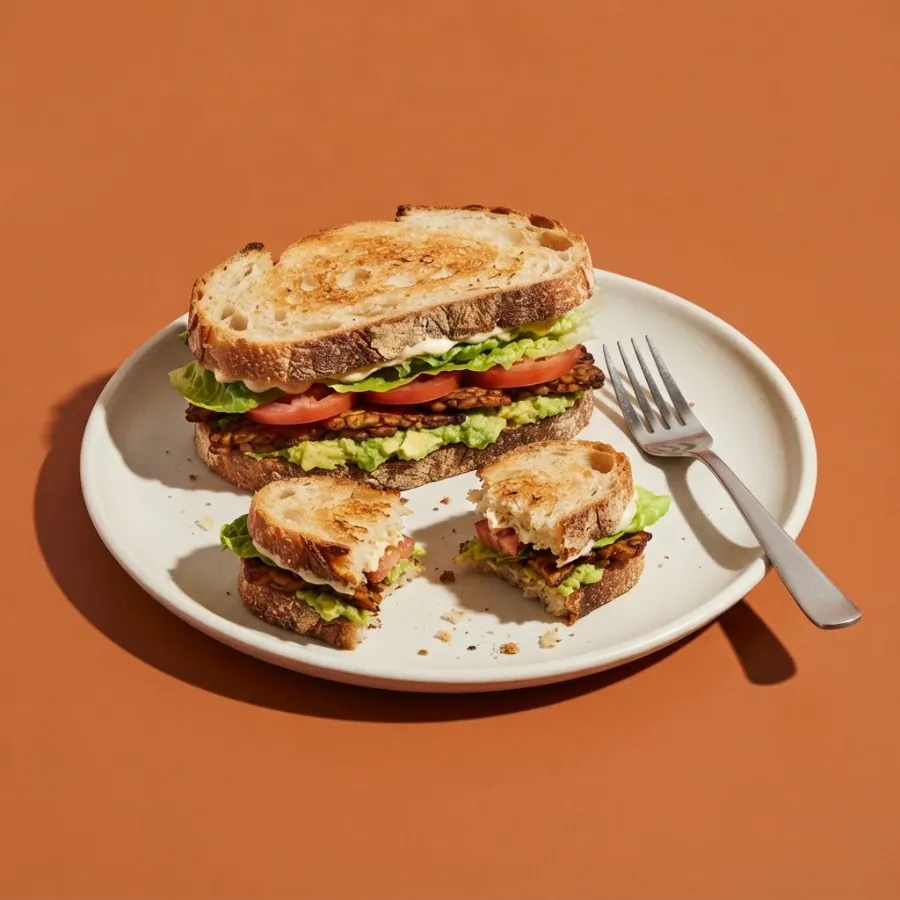 Sándwich de tempeh ahumado, aguacate y tomate, foto 3