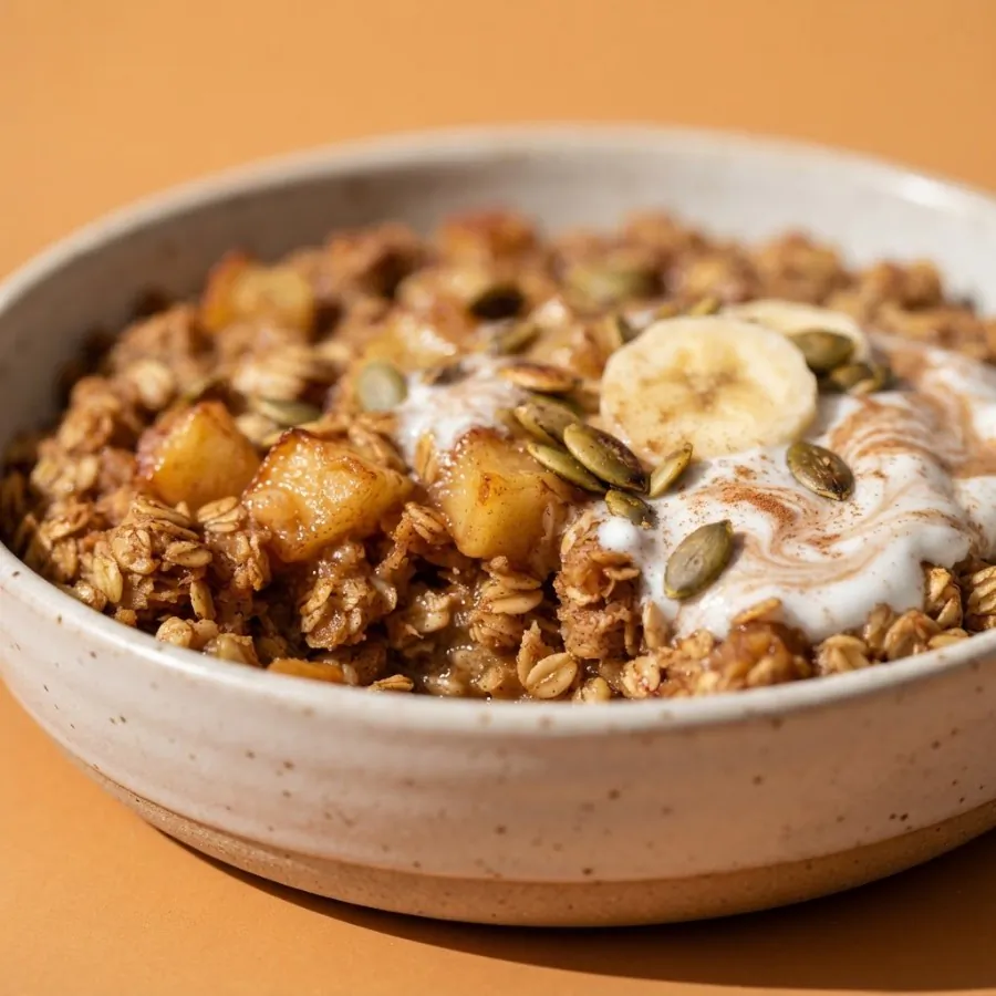 Apple and cinnamon baked oats, photo 2