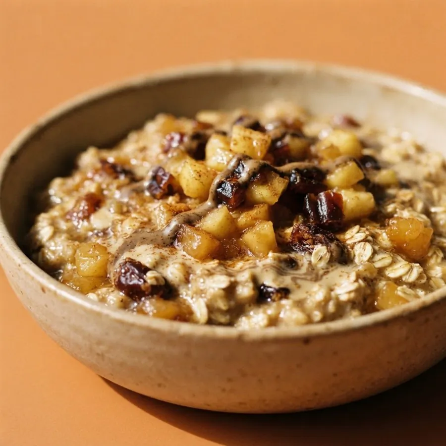 Apple, date and tahini porridge, photo 2