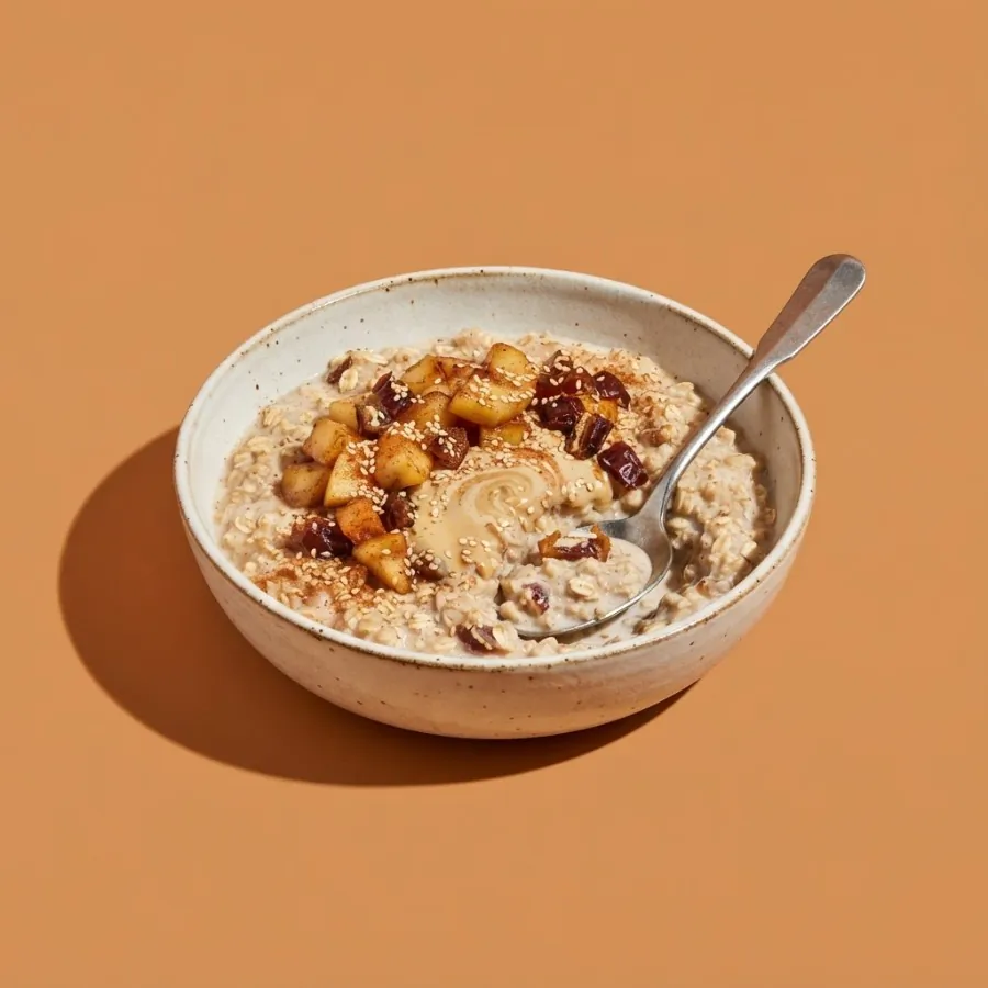 Apple, date and tahini porridge, photo 3