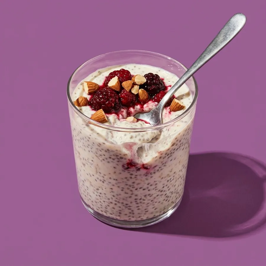 Chia and coconut yogurt pots with berries, photo 3