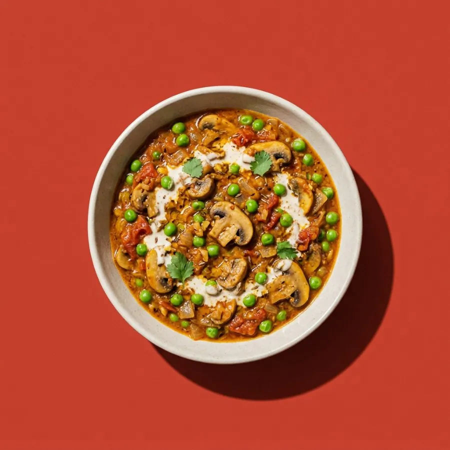 Mushroom and pea matar
