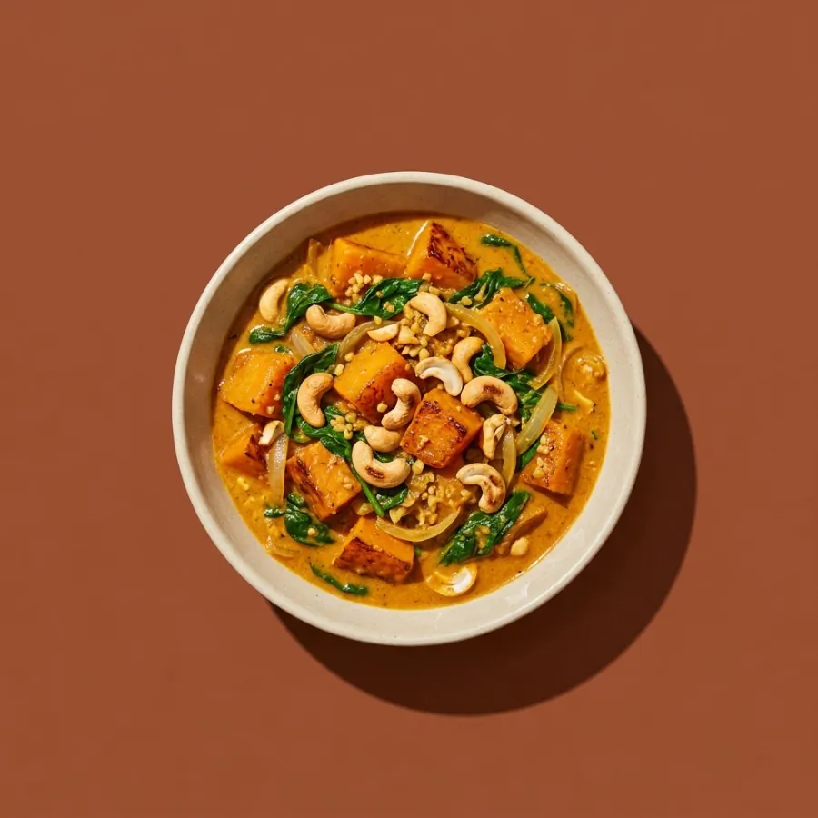 Squash and cashew curry