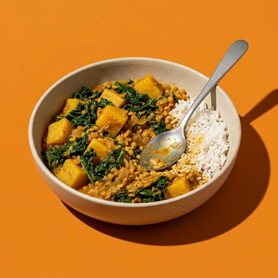 Swede, lentil and kale curry, photo 3