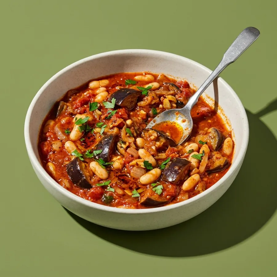 Harissa aubergine and white bean stew, photo 3