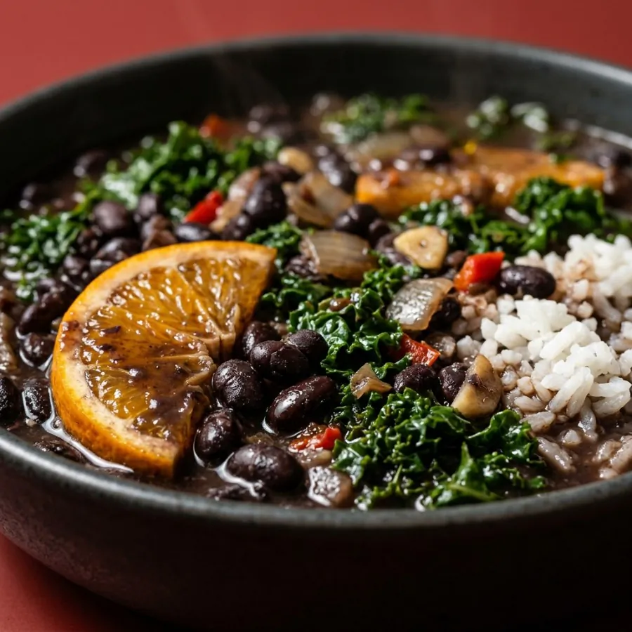 Brazilian-style black bean stew with orange, photo 2