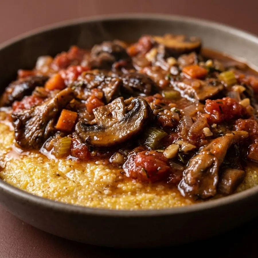 Mushroom ragu with polenta, photo 2
