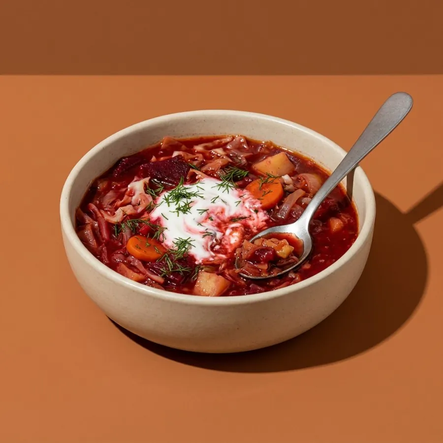 Beetroot and cabbage borscht stew, photo 3